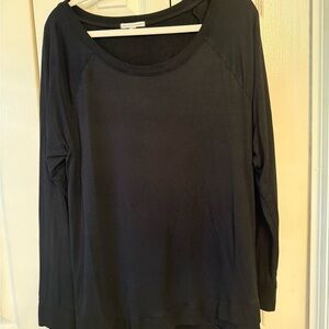 Threads 4 Thought Women's Black Long Sleeved Sweatshirt Top with Thumbholes